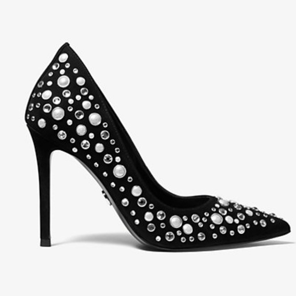 MICHAEL Michael Kors Black Heels with Pearl Accents - Picture 1 of 2